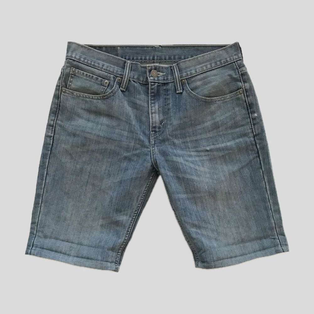 Levi's 511 Blue Cotton Denim Jean Bermuda Shorts Unisex Size 31 x 32